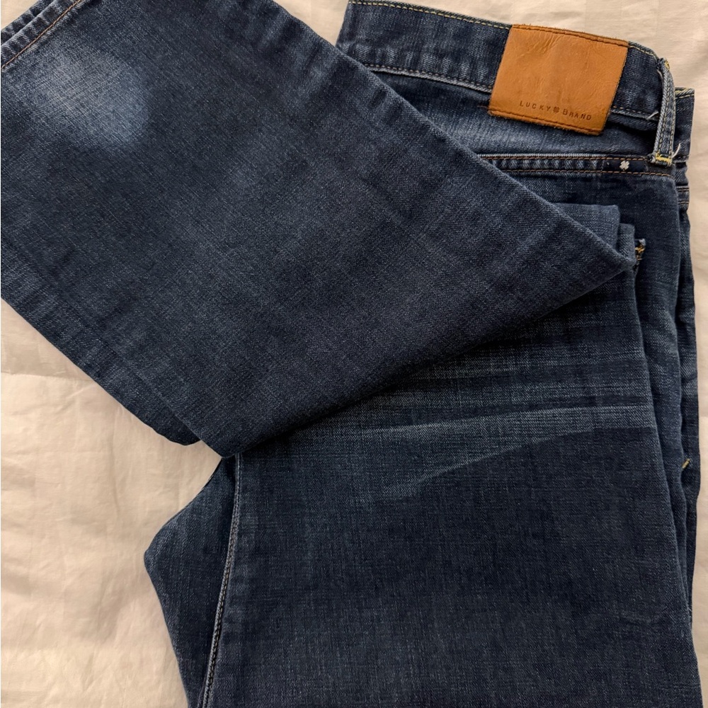 Lucky Brand Men's Dark Blue Straight Jeans